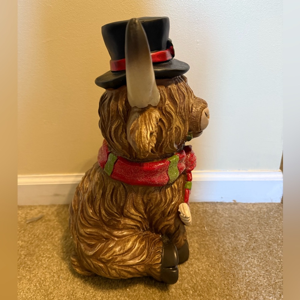 Hobby Lobby Christmas Holiday 2025 Highland Cow Holiday Decoration - Picture 4 of 4